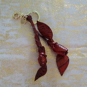 Brahmin Melbourne Rose Pair Keychain